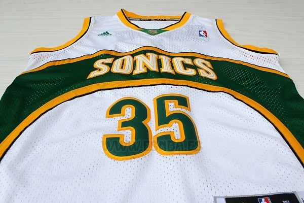 Camiseta Historic Seattle SuperSonics Kevin Durant #35 Blanco